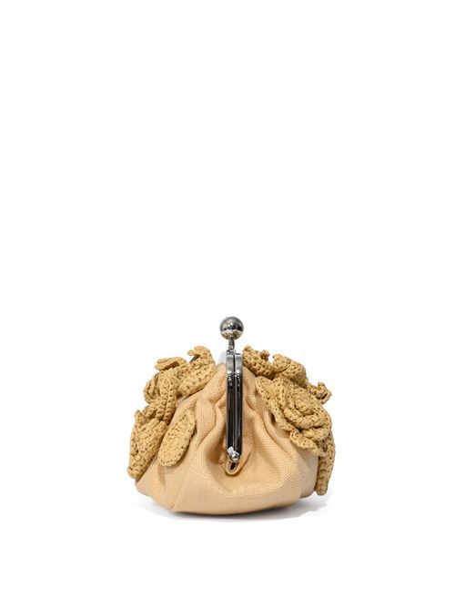 Borsa Pasticcino Bag WKACOMUNE Small effetto rafia con fiori Beige WEEKEND MAX MARA | 2615511045600001